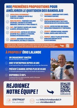 Les premières propositions de Vivre Bandol !
