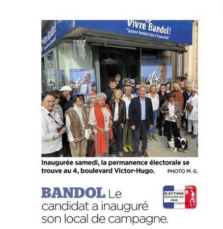 Vivre Bandol ! a inaugur&eacute; sa permanence de campagne